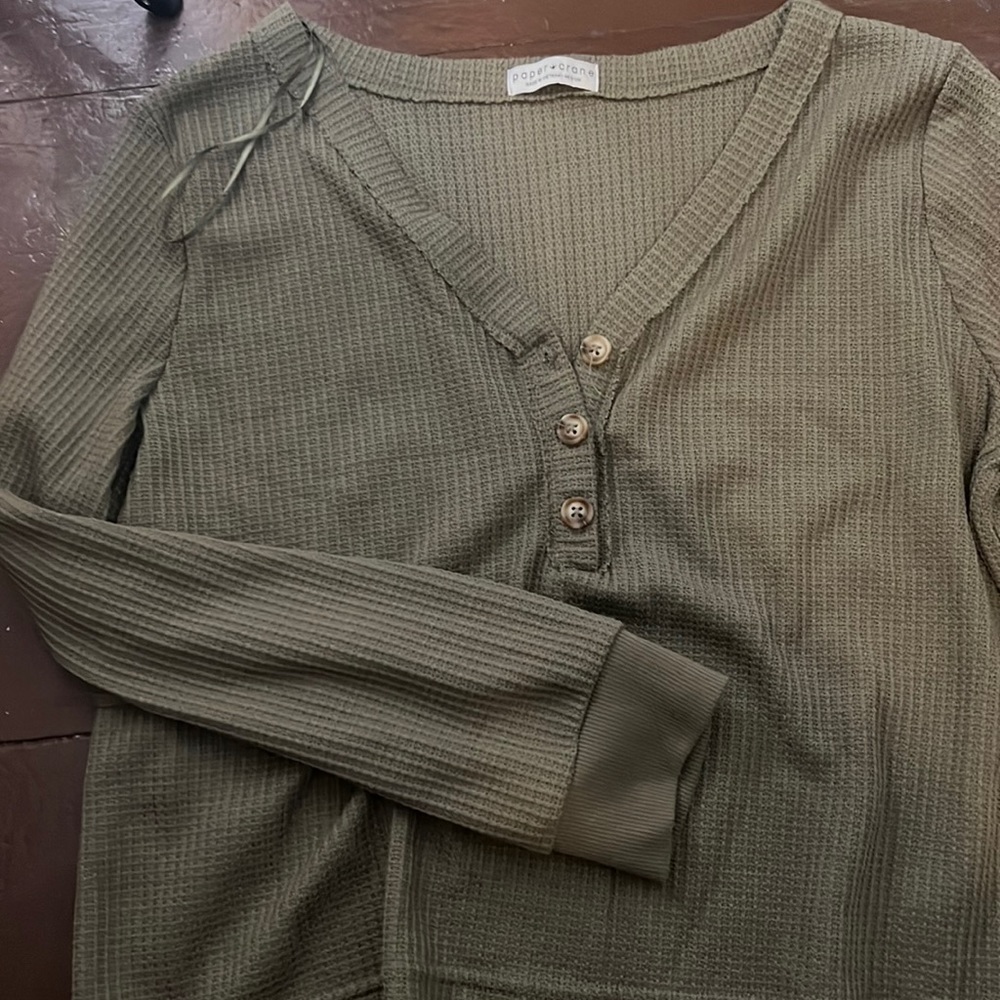 Green sweater top